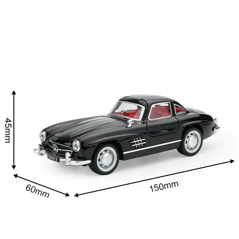 Véhicule Mercedes Benz 300SL, collection (échelle 1/32) classiques métal avec son et lumière..