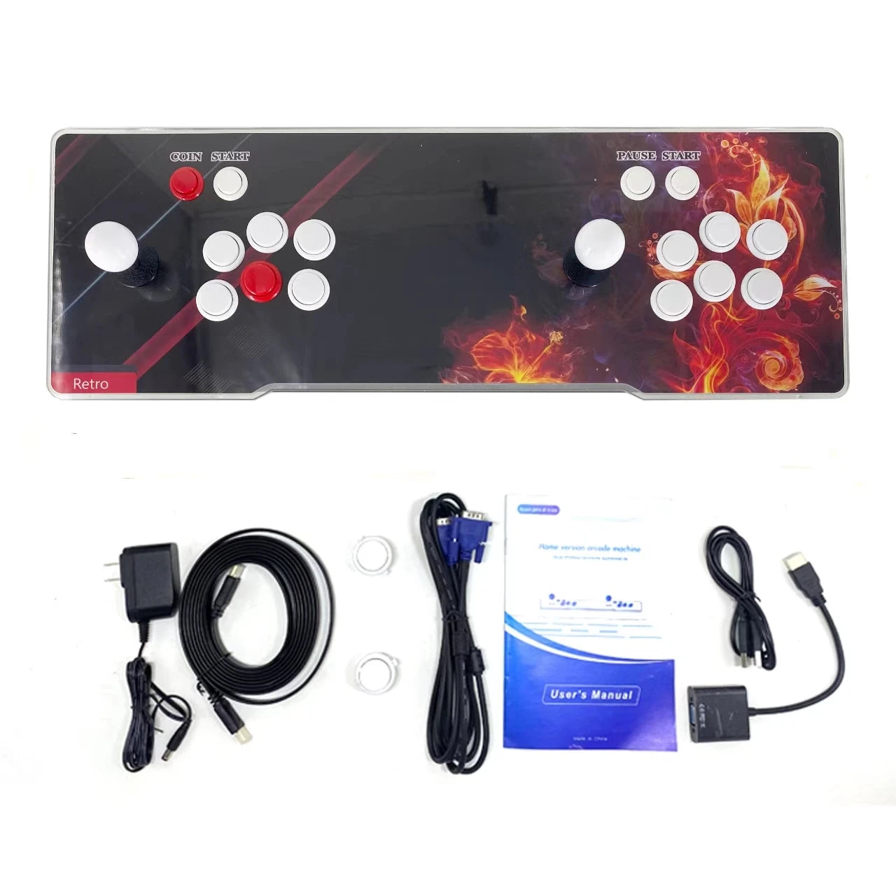 Console de jeu rétro, 7000 jeux vidéo d'arcade intégrés, double Joystick, Pour jouer à 2 ou seul