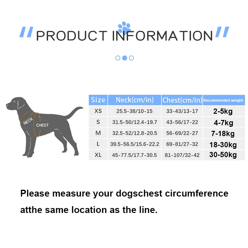 *Harnais pour Chien Réfléchissant Anti-Traction - Gilet Ajustable en Nylon  - Attache, sécurisée