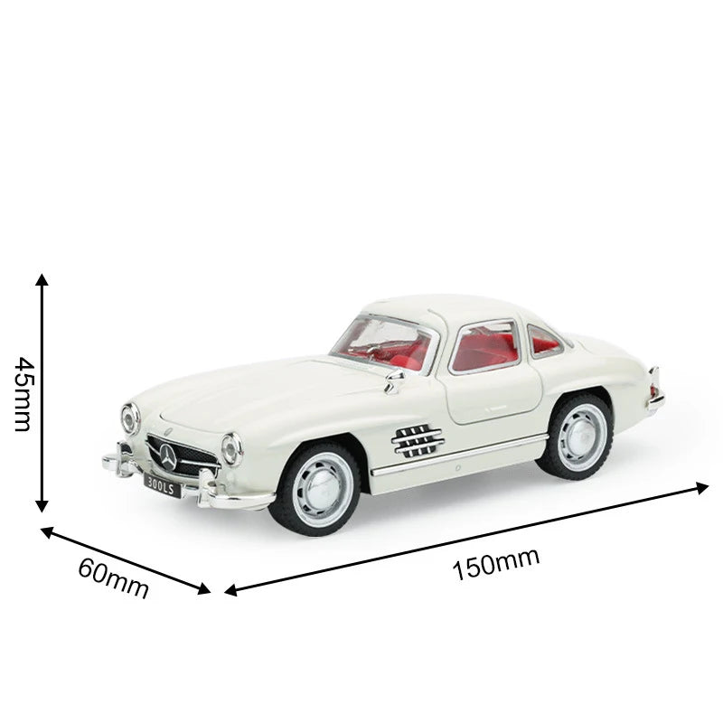 Véhicule Mercedes Benz 300SL, collection (échelle 1/32) classiques métal avec son et lumière..