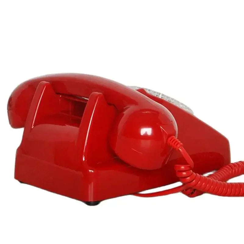 Téléphone fixe filaire de Style Vintage, année 1980, téléphone rétro à cadran rotatif à l'ancienne