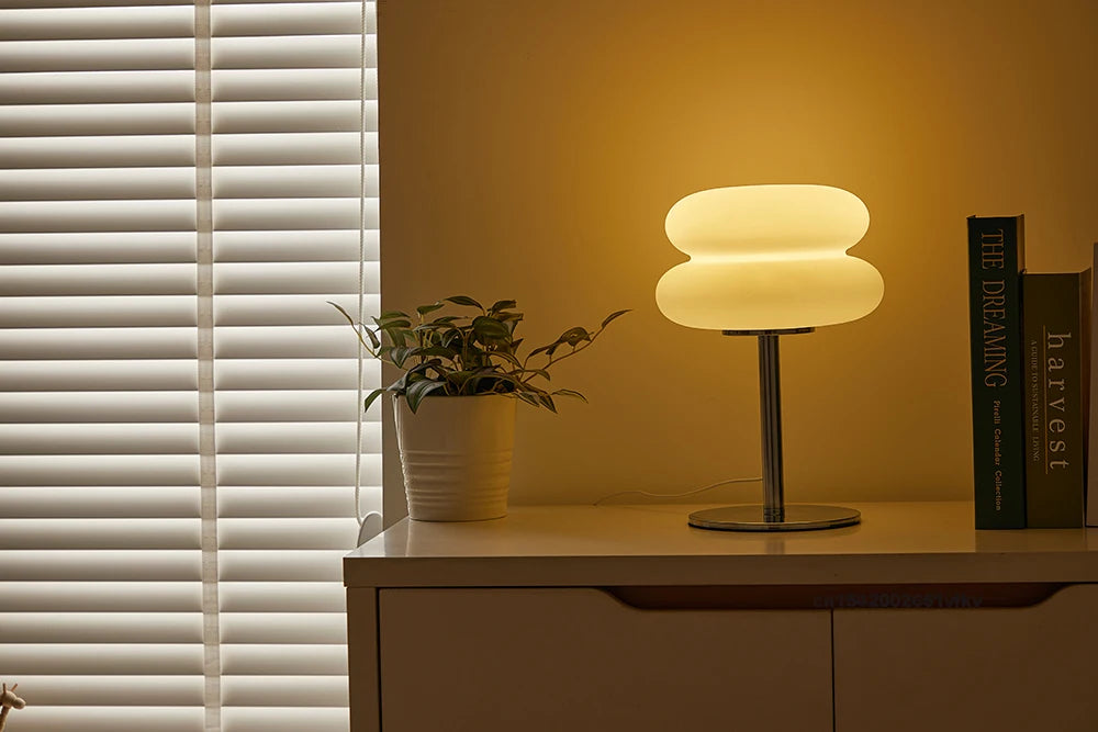 *Lampe de Chevet Rétro Fonctionne via port USB - Lampe de Table Tactile à Intensité Variable à 9 Niveaux - Éclairage LED- Dispo en 3 coloris